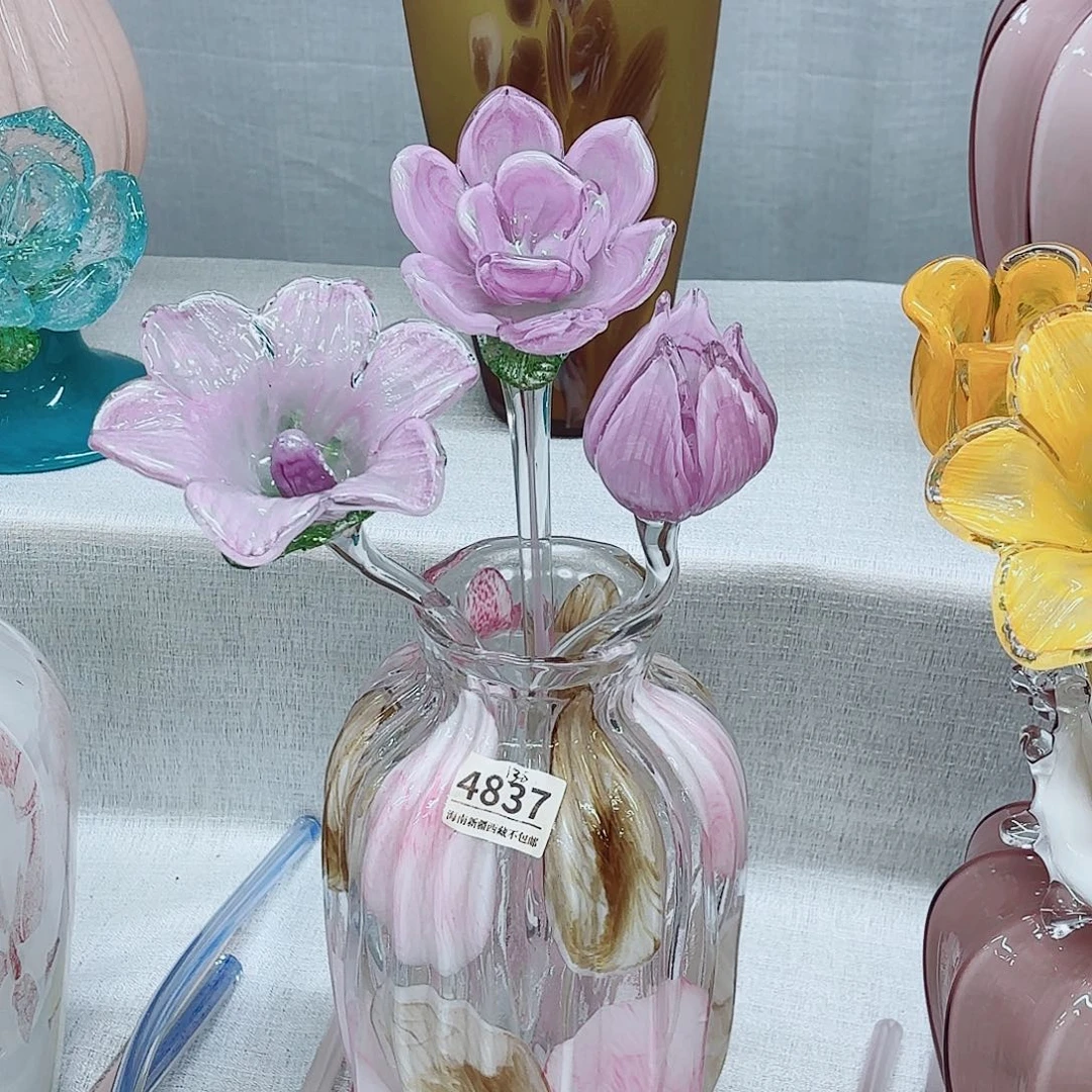 3花1瓶 安妮琉璃花器摆件