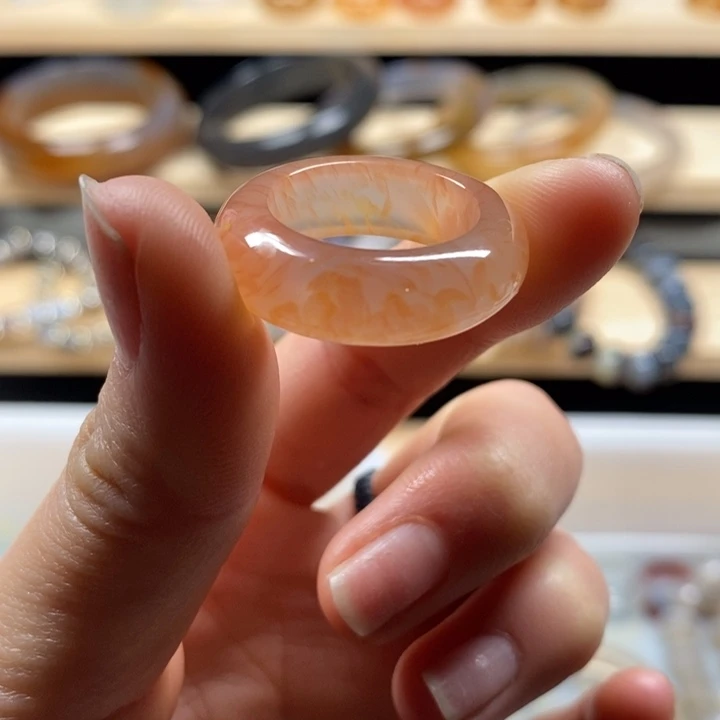 玛瑙/玉髓未镶嵌戒圈17.7