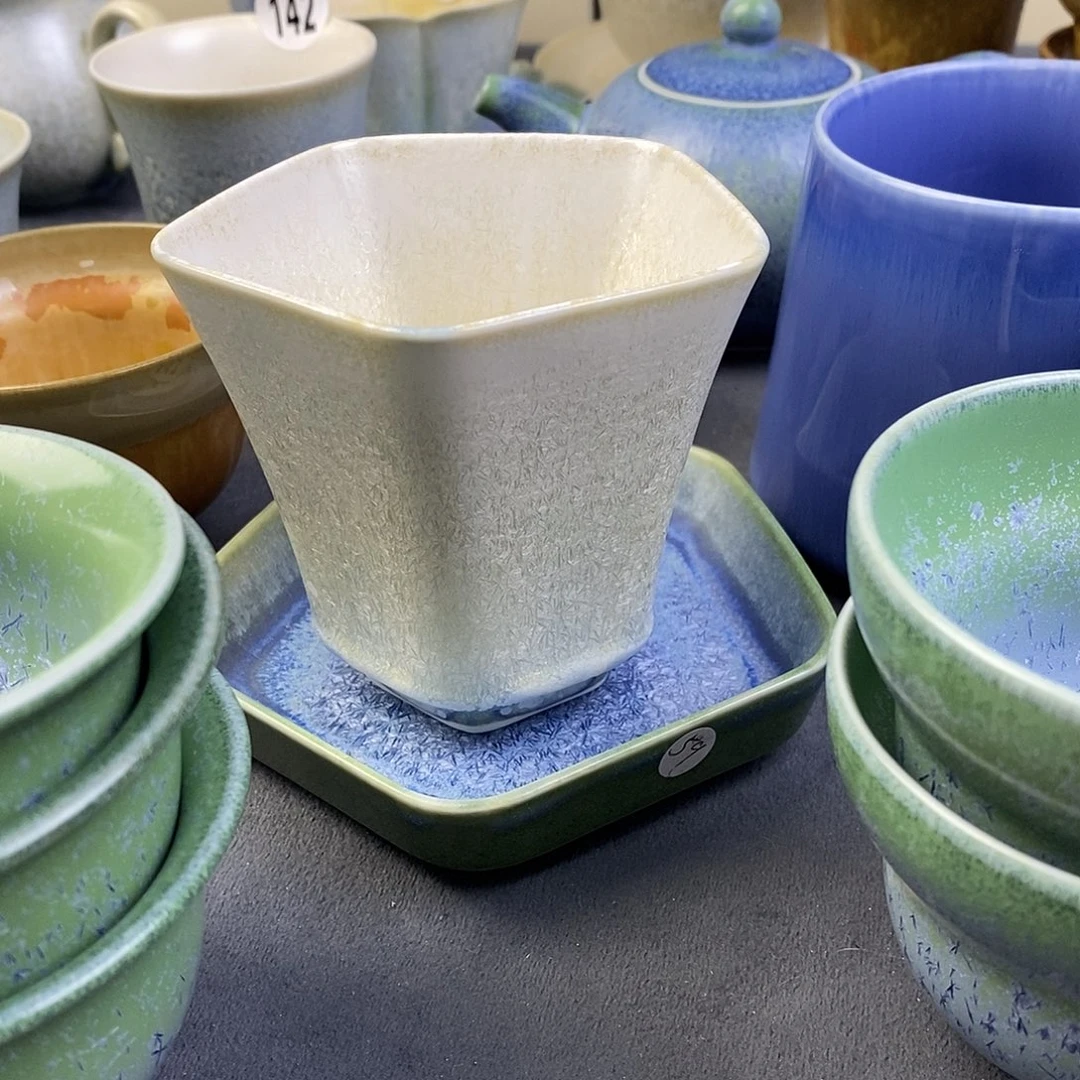 景德镇高温颜色釉五方杯