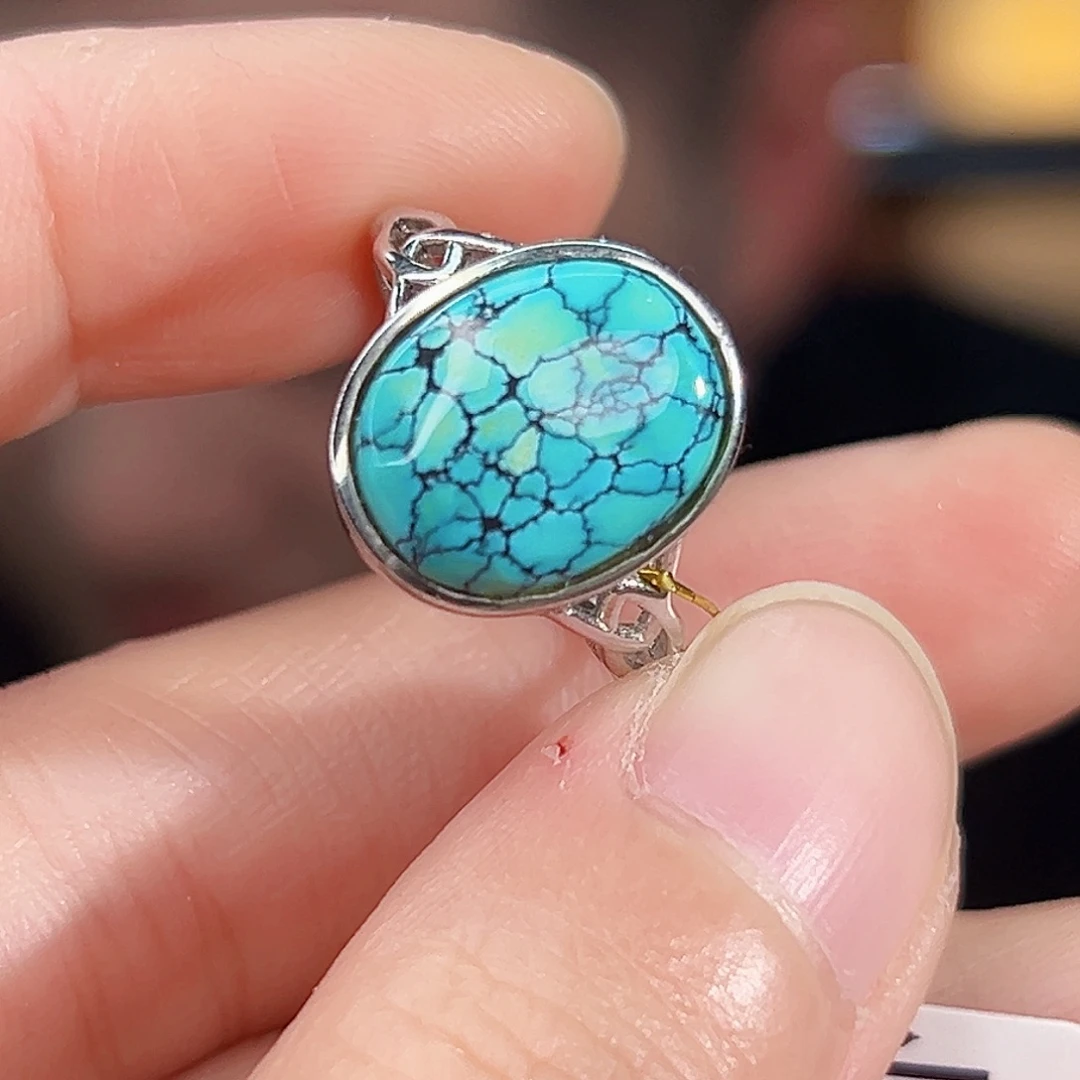 绿松石银S925镶嵌珠宝奇石