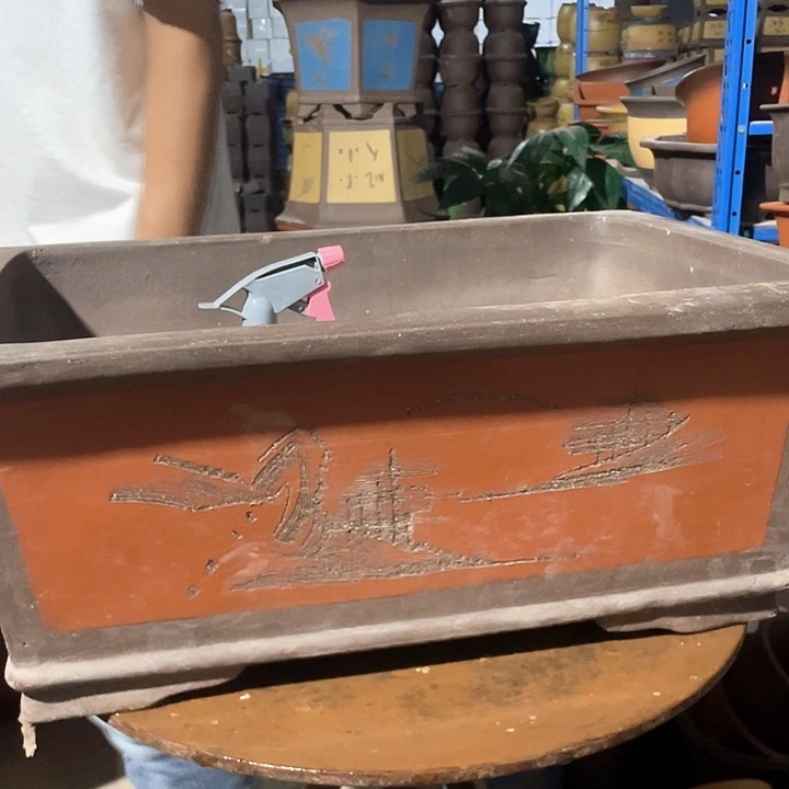 新品52红色马槽花盆花盆