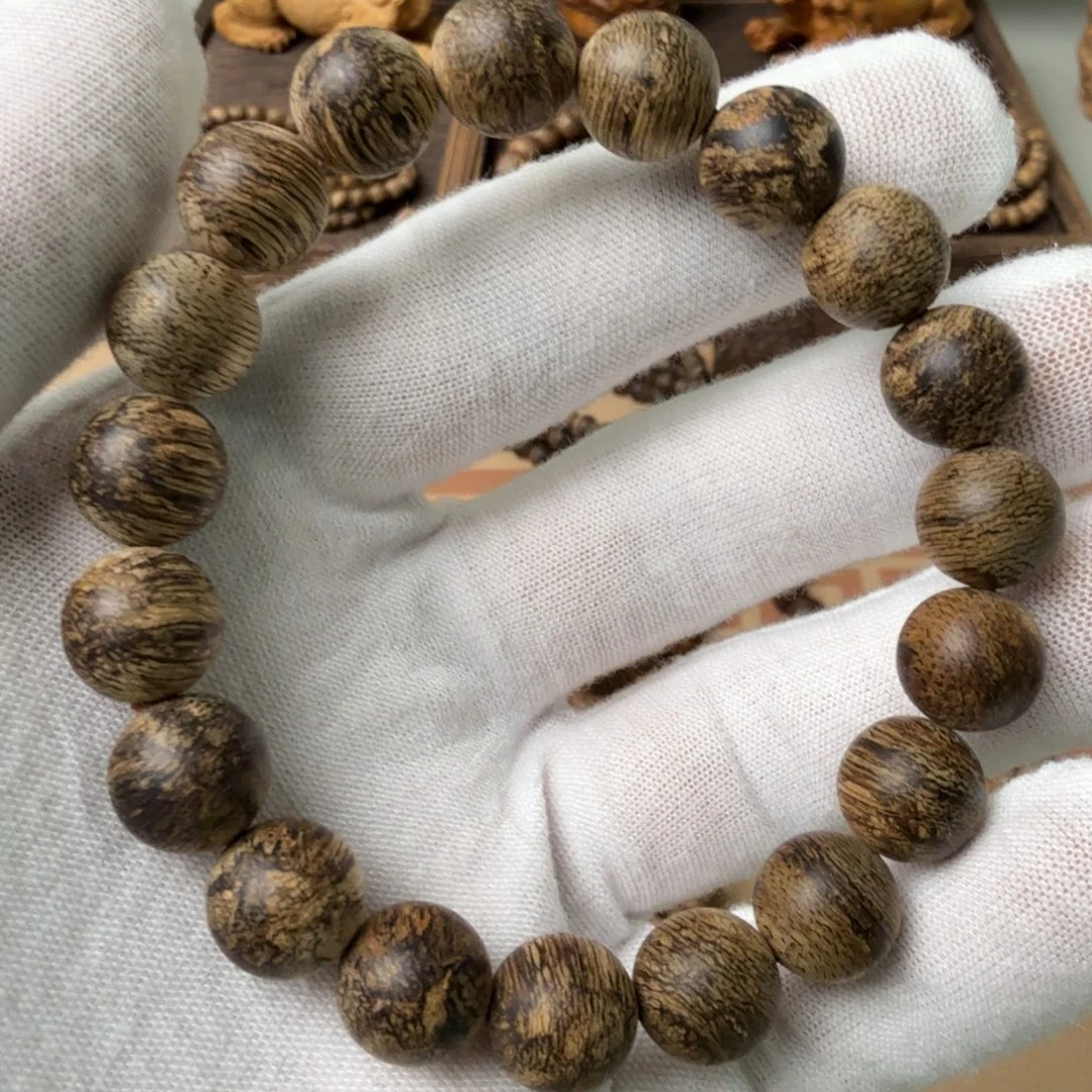 沉香沉香碎屑文莱1.1cm单圈12.9克