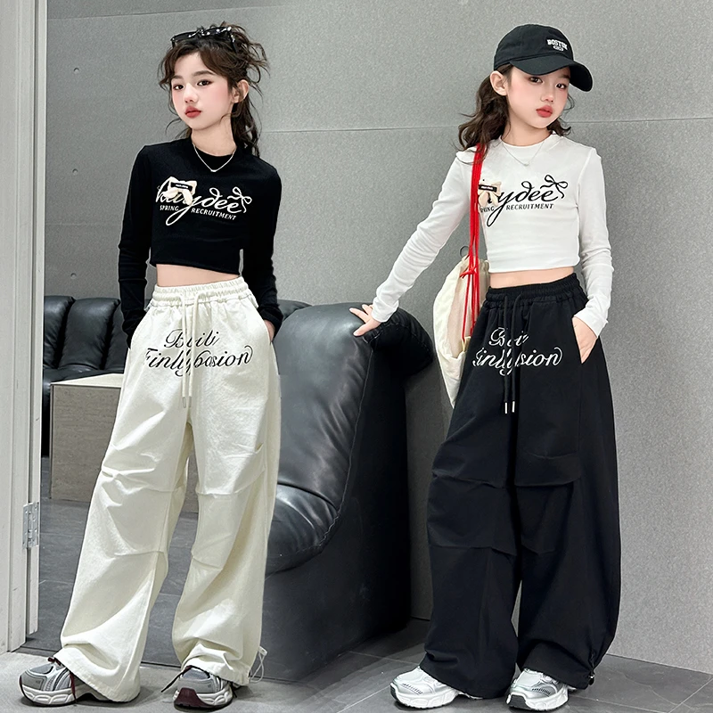 女童爵士舞街舞时髦潮酷女孩舞蹈服上衣jazz儿童练功表演服2025春