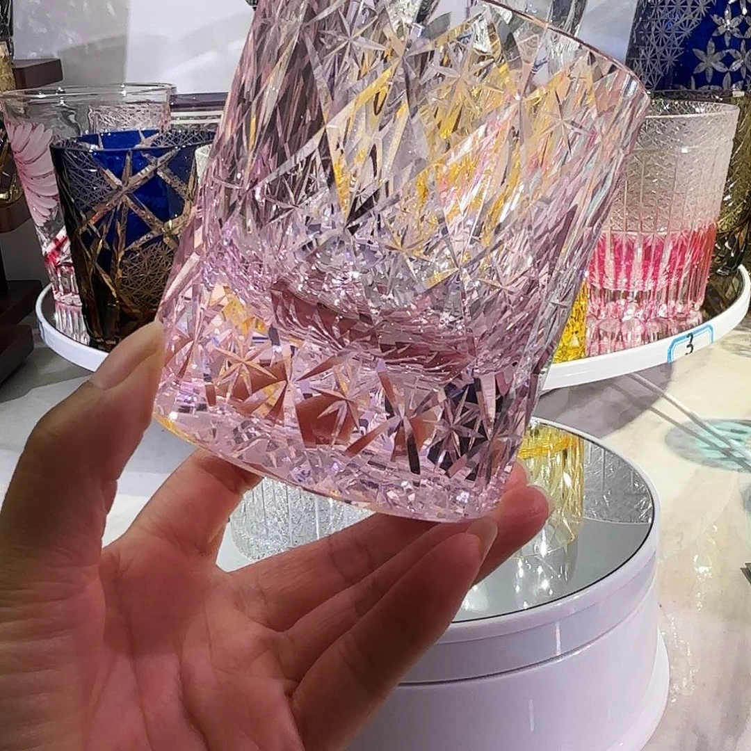 平底款水晶玻璃粉色星辰