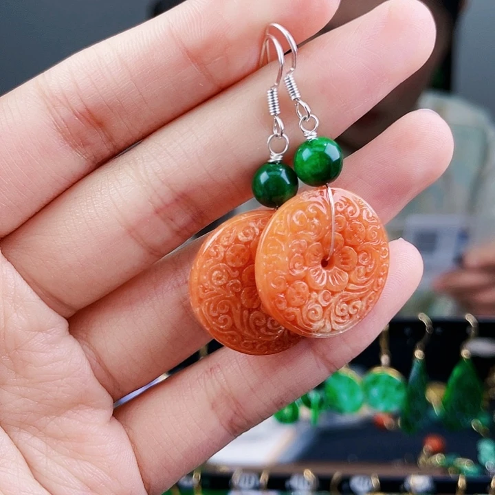 翡翠耳饰未镶嵌饰品