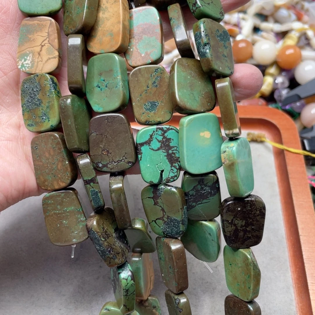 玛瑙/玉髓合金珠宝半成品一条17x22mm原矿松