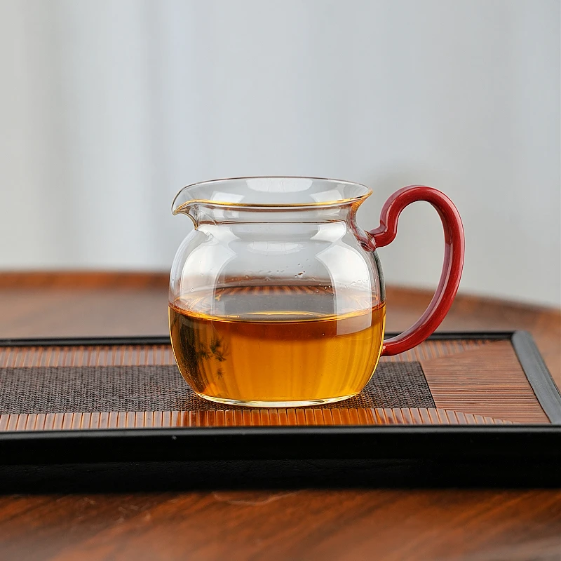 玻璃公道杯2025新款日式小圆满分茶器加厚耐热轻奢高硼硅家用匀杯