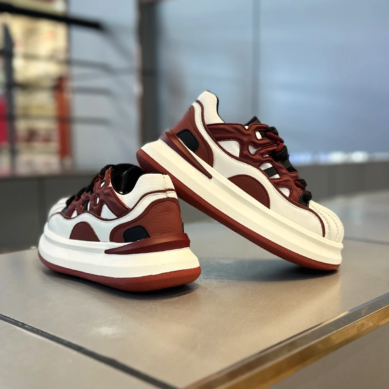 潮男鞋早秋简约高端同款贝壳大头运动鞋拼色高级街头韩版休闲鞋