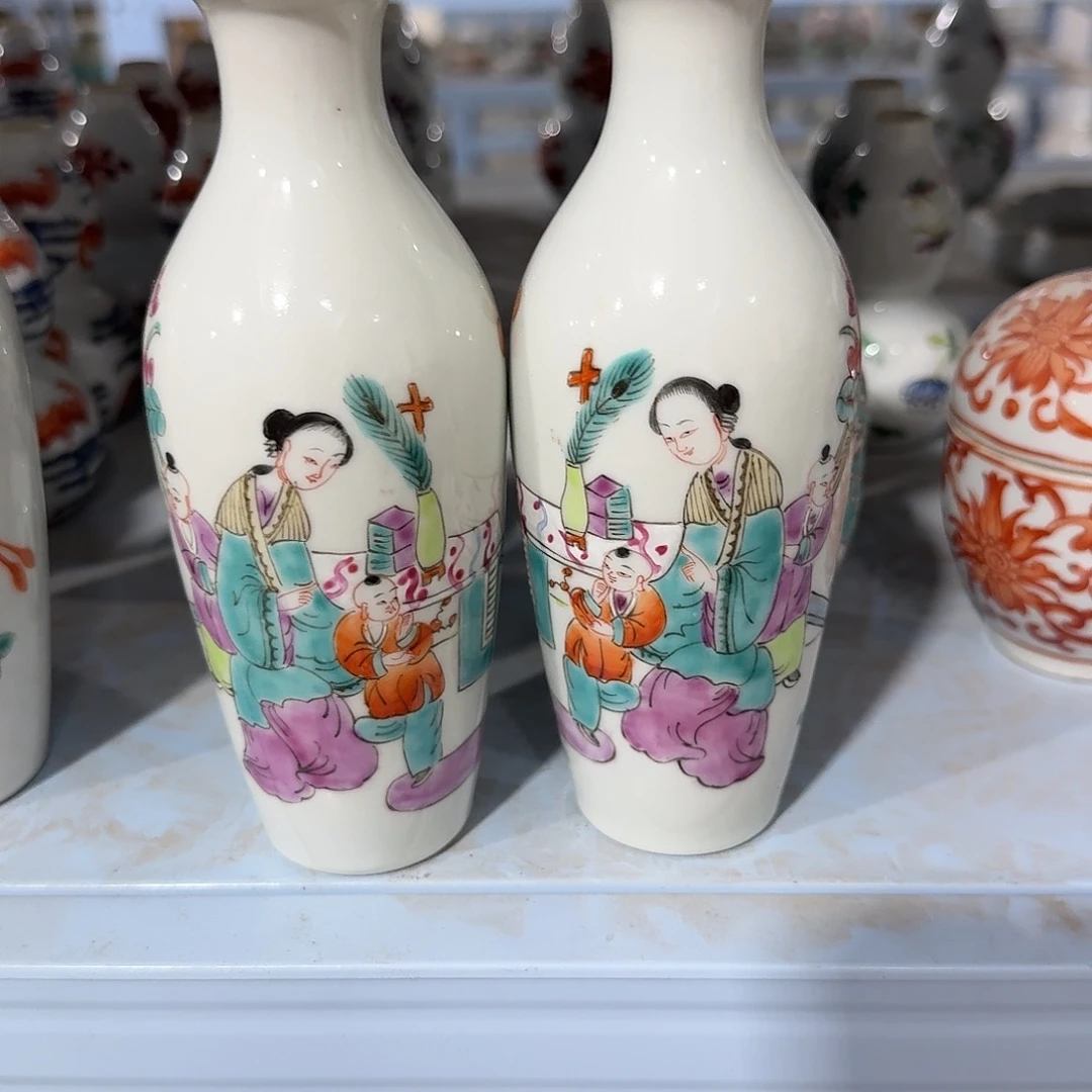 瓷片摆件手绘瓷器全部处理