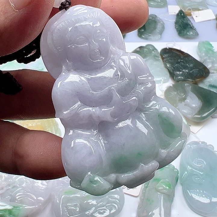 颈饰未镶嵌翡翠缅甸翡翠吊坠