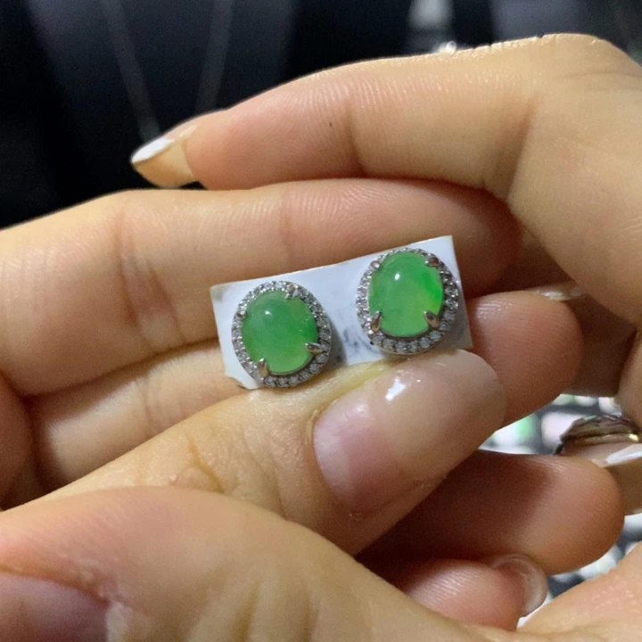 翡翠银S925镶嵌戒指