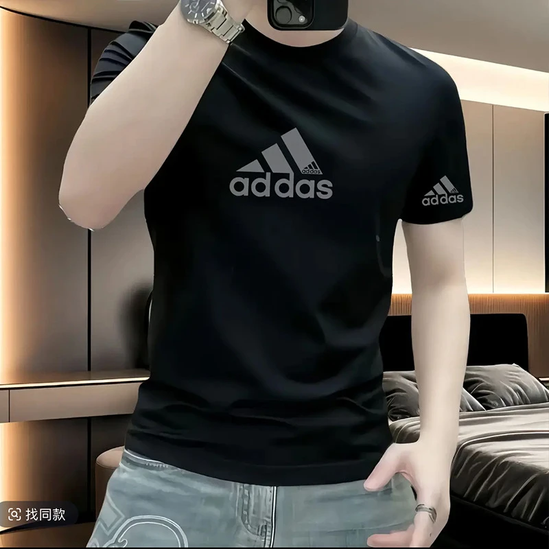 夏季新款潮牌纯棉男士青年百搭短袖T恤圆领透气简约休闲ins上衣