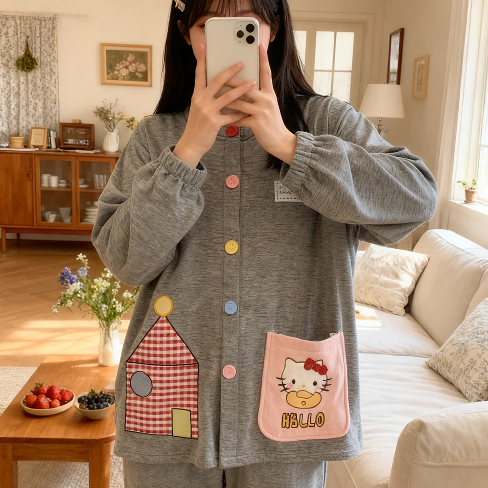 蚕丝羊毛绒保暖宽松大码睡衣女秋冬季微胖mm220斤加肥加大家居服