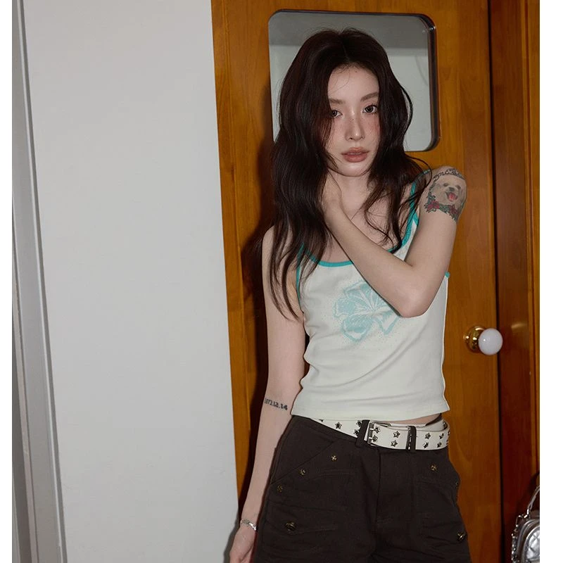 【吵吵小情绪】夏季多巴胺穿搭白色背心吊带53185