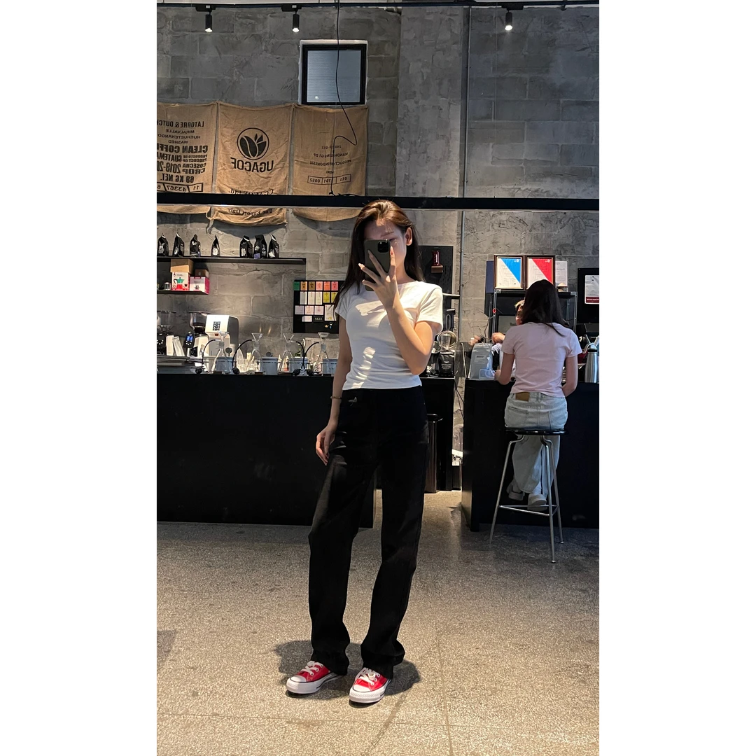 窄版弹力直筒牛仔裤女2025新款直筒显瘦高腰软绵垂感拖地裤