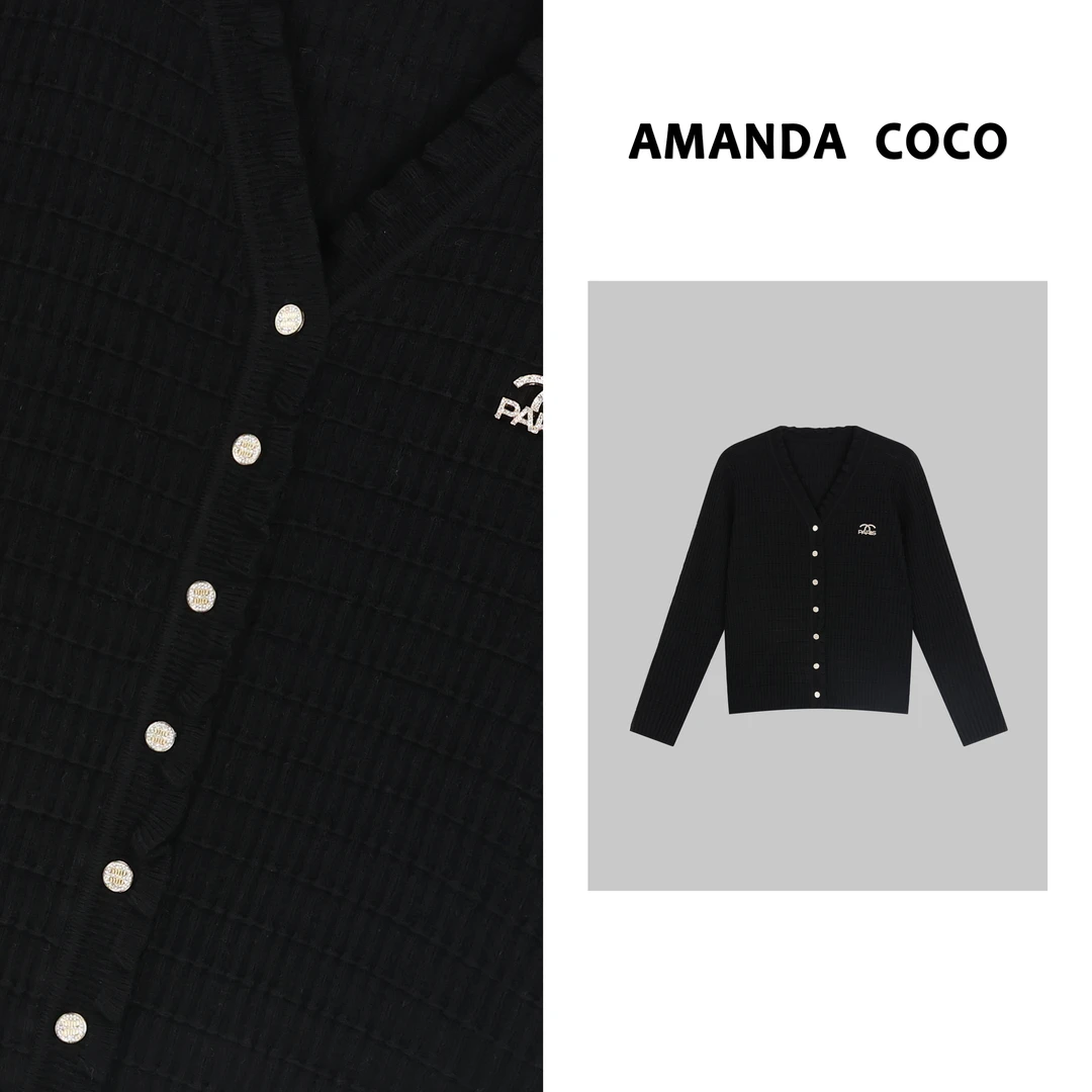 AMANDACOCO 范范 |法式浪漫~2025春夏气质优雅长袖毛衣