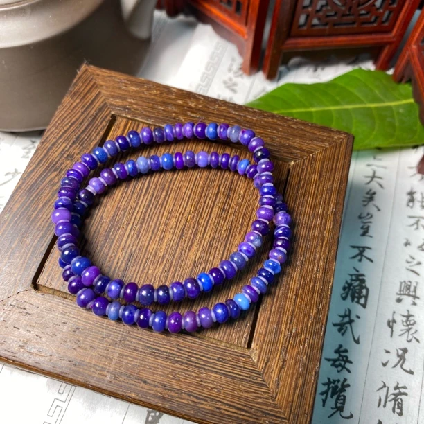 南非老矿苏纪石舒俱来老料算盘珠手串 多样性发一/P137宽5m+重6g+