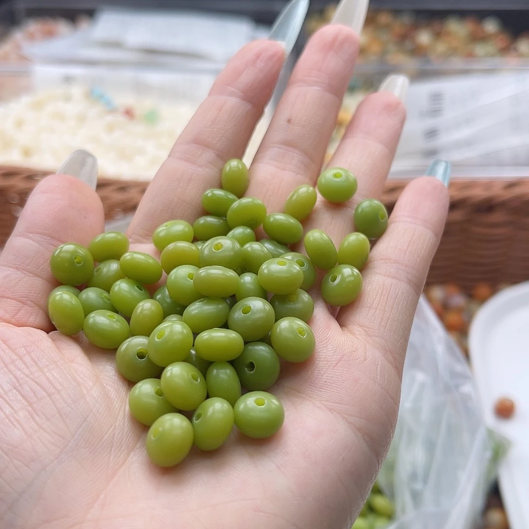 白玉菩提吊坠q9mm/100+10颗牛油果算盘