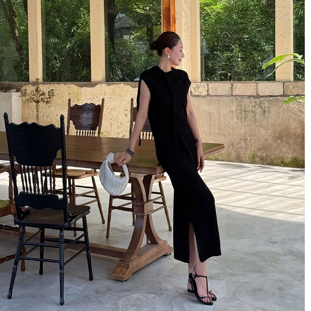 LESAMIS·「暮光之城」高级感亚麻轻盈无袖连衣裙7710232