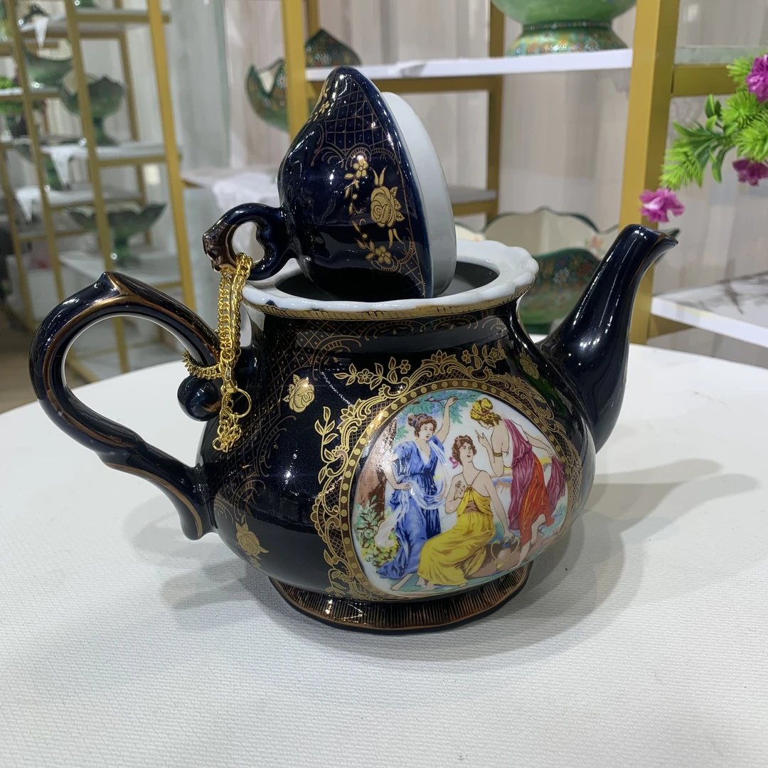 新疆包邮【黑陶瓷冷水壶】陶瓷水壶欧式风格陶瓷冷水壶又好看实用