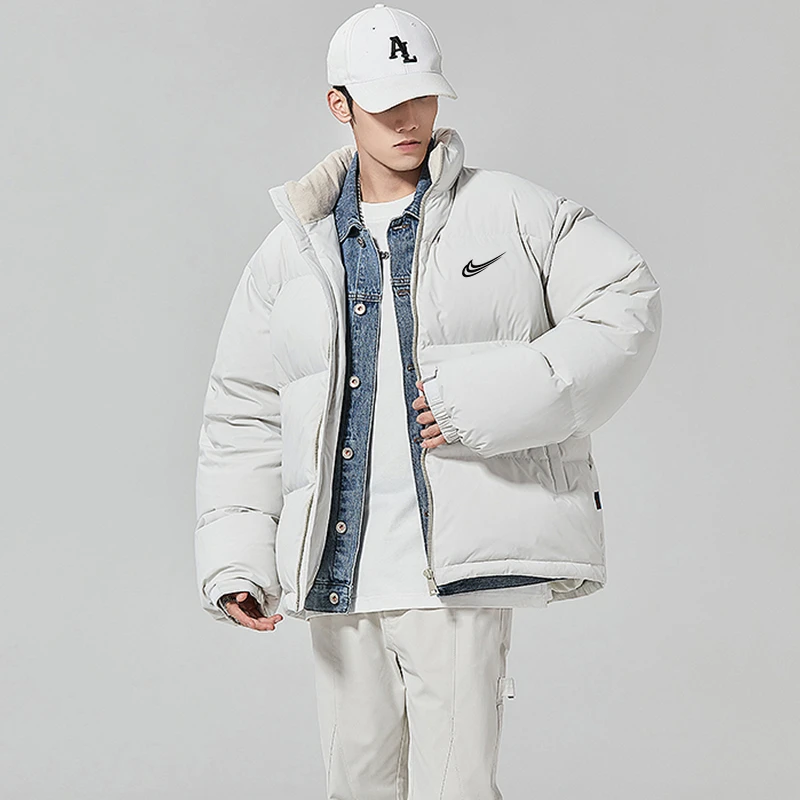 情侣款品牌冬季立领加厚外套男女棉衣新款休闲加厚时尚保暖面包