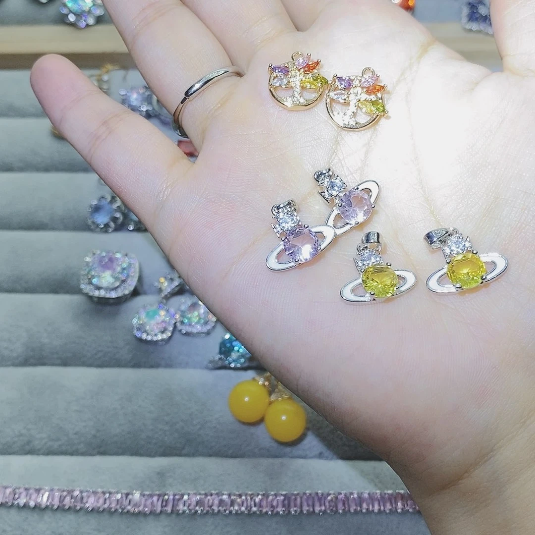 【闪购商品】银S925镶嵌耳饰托帕石