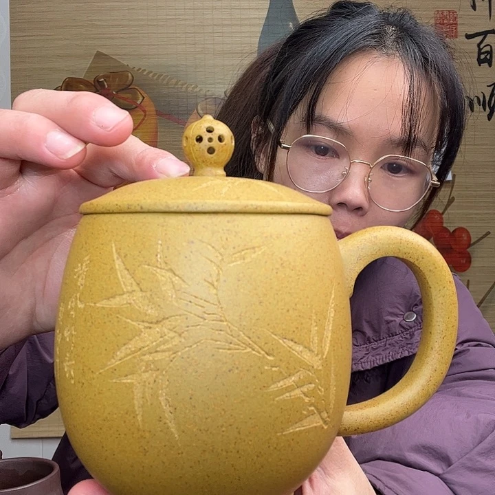 紫砂茶杯原矿紫砂杯