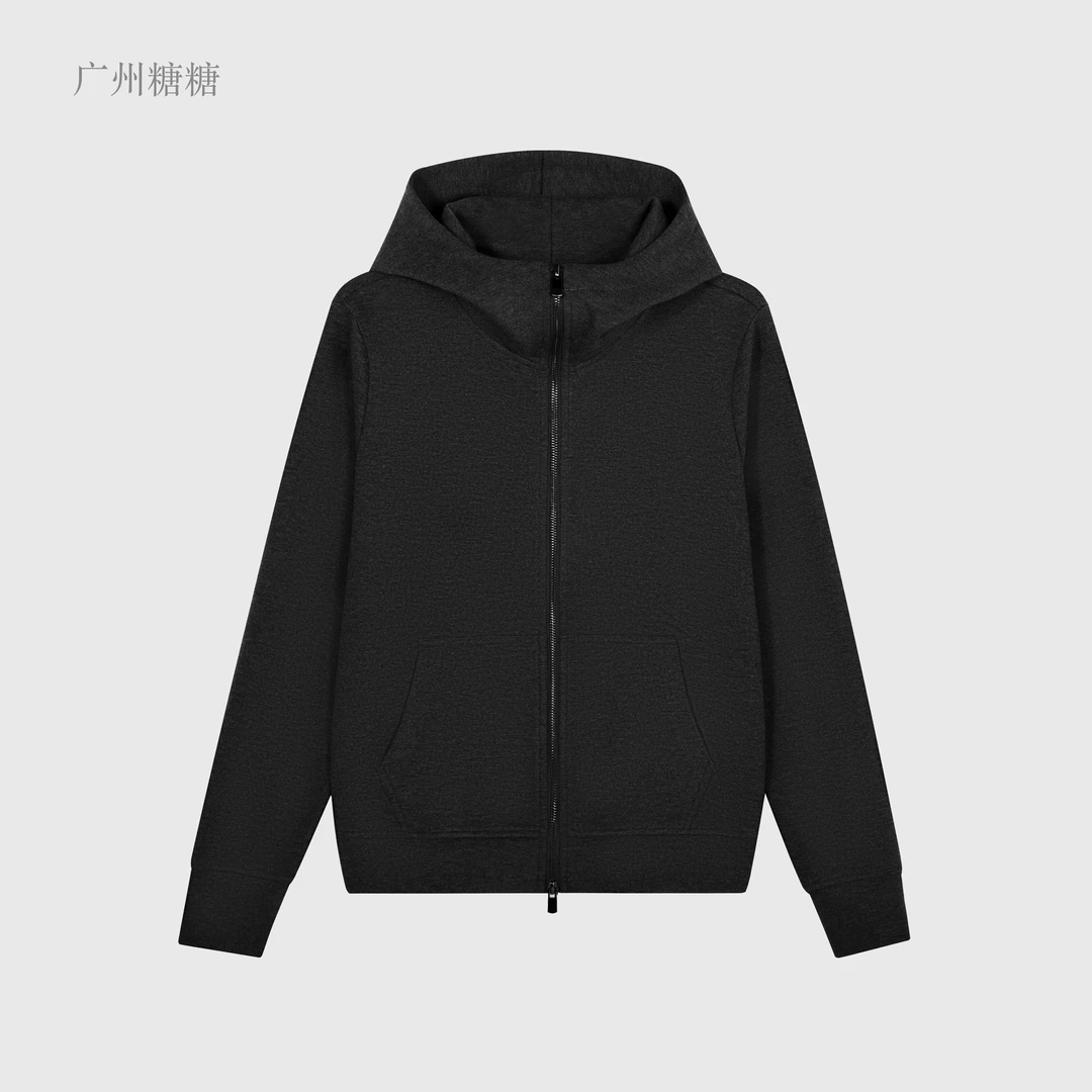 冬季380g绵羊毛空气绒港风百搭小众慵懒简约时尚连帽卫衣【7500】