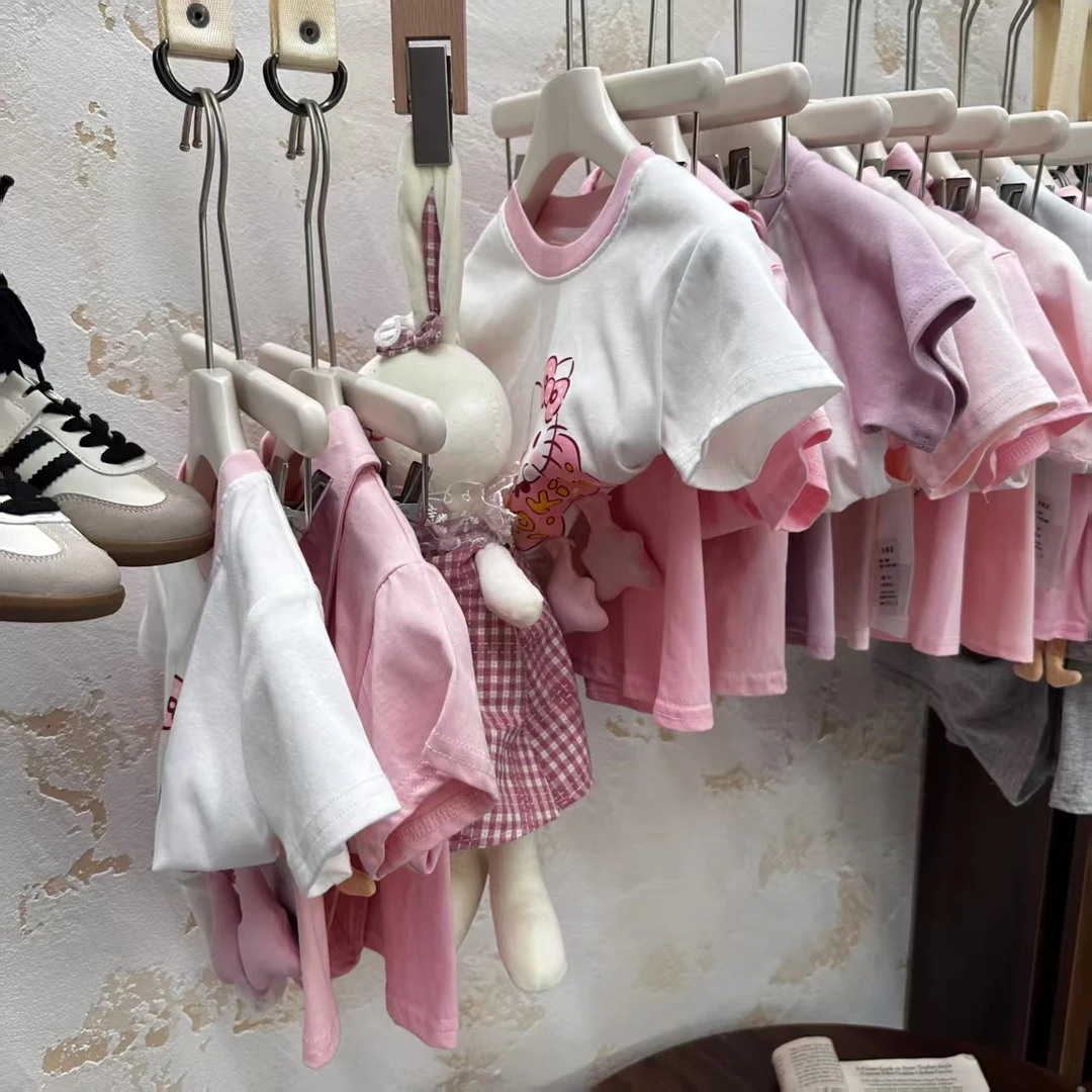 （扣号链接）NO退换女童夏季时尚韩版洋气T恤裤子及套装9.9-24.7