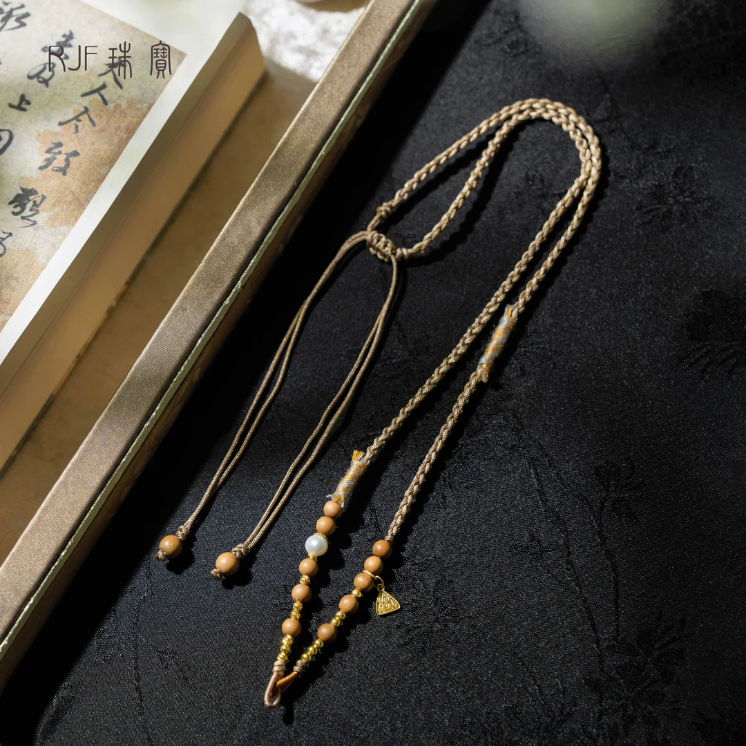 RJF【梦芸】百搭经典设计多样性配饰万能项链-18K金-珍珠-老山檀