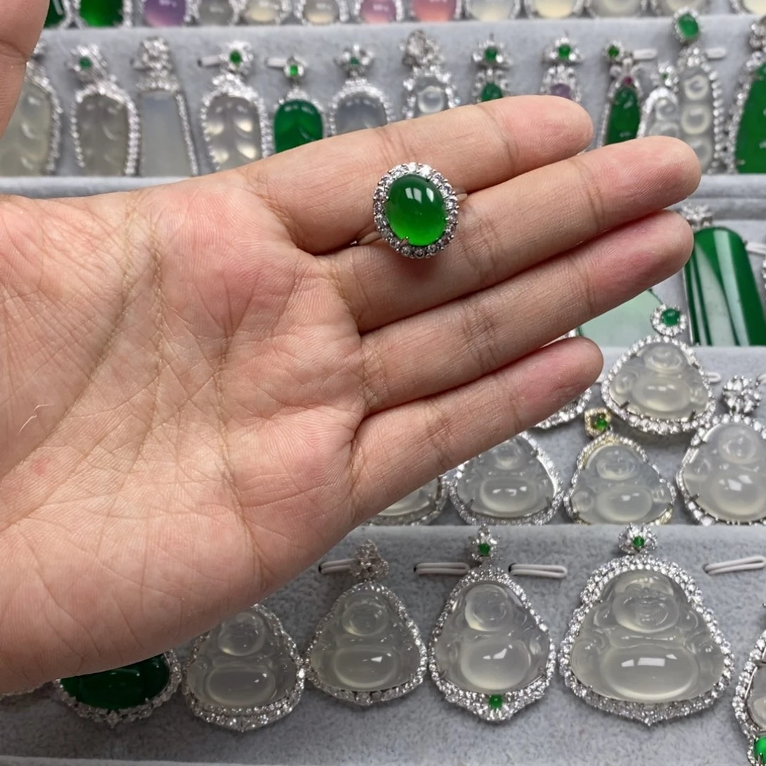 玛瑙/玉髓戒指合金小***?