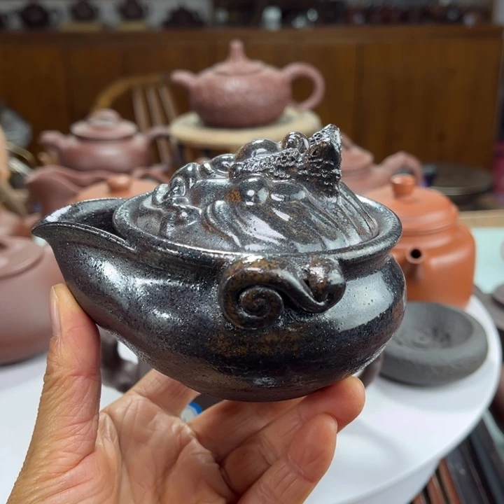 茶壶紫砂紫砂花茶