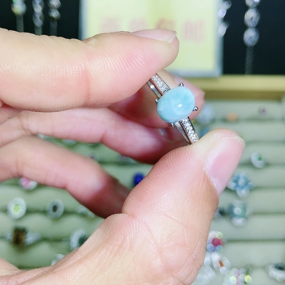 【闪购商品】未镶嵌针钠钙石（海纹石）戒指