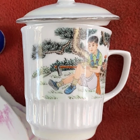 碟文景德镇陶瓷 手织杯子