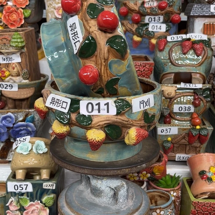 紫砂花盆粗陶材质多肉花盆