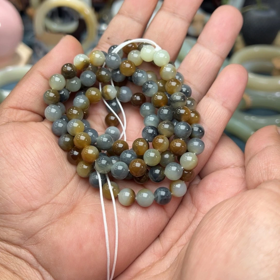 和田玉手串未镶嵌美****晓