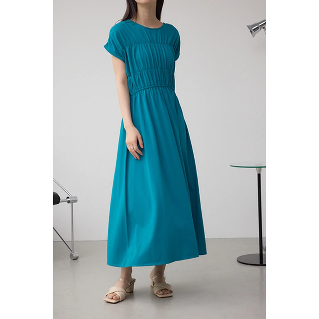 【六哥家】M 夏季新款 收腰显瘦慵懒风垂坠感褶皱感连衣裙