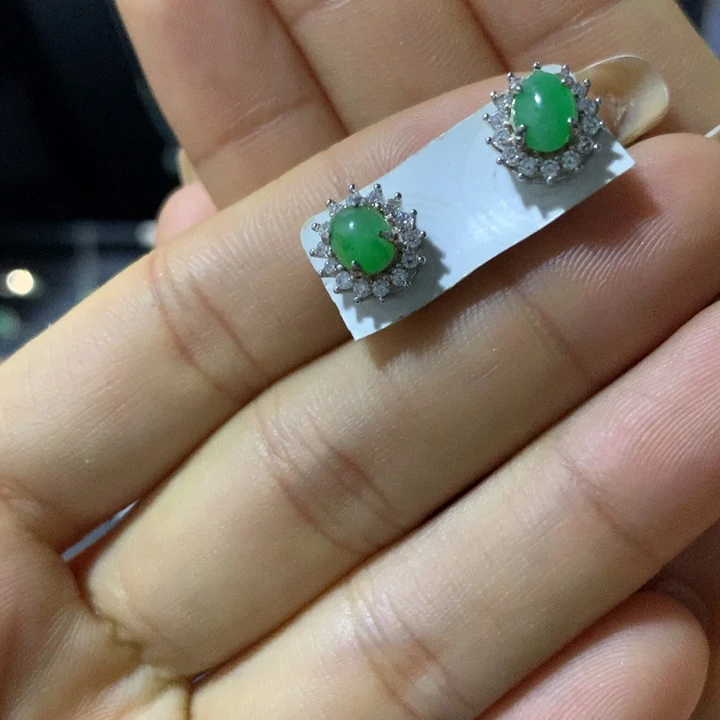 翡翠银S925镶嵌戒指