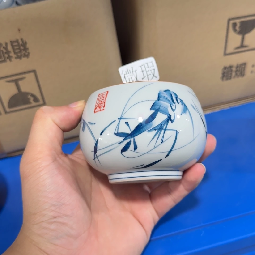 釉下彩纯手绘微瑕