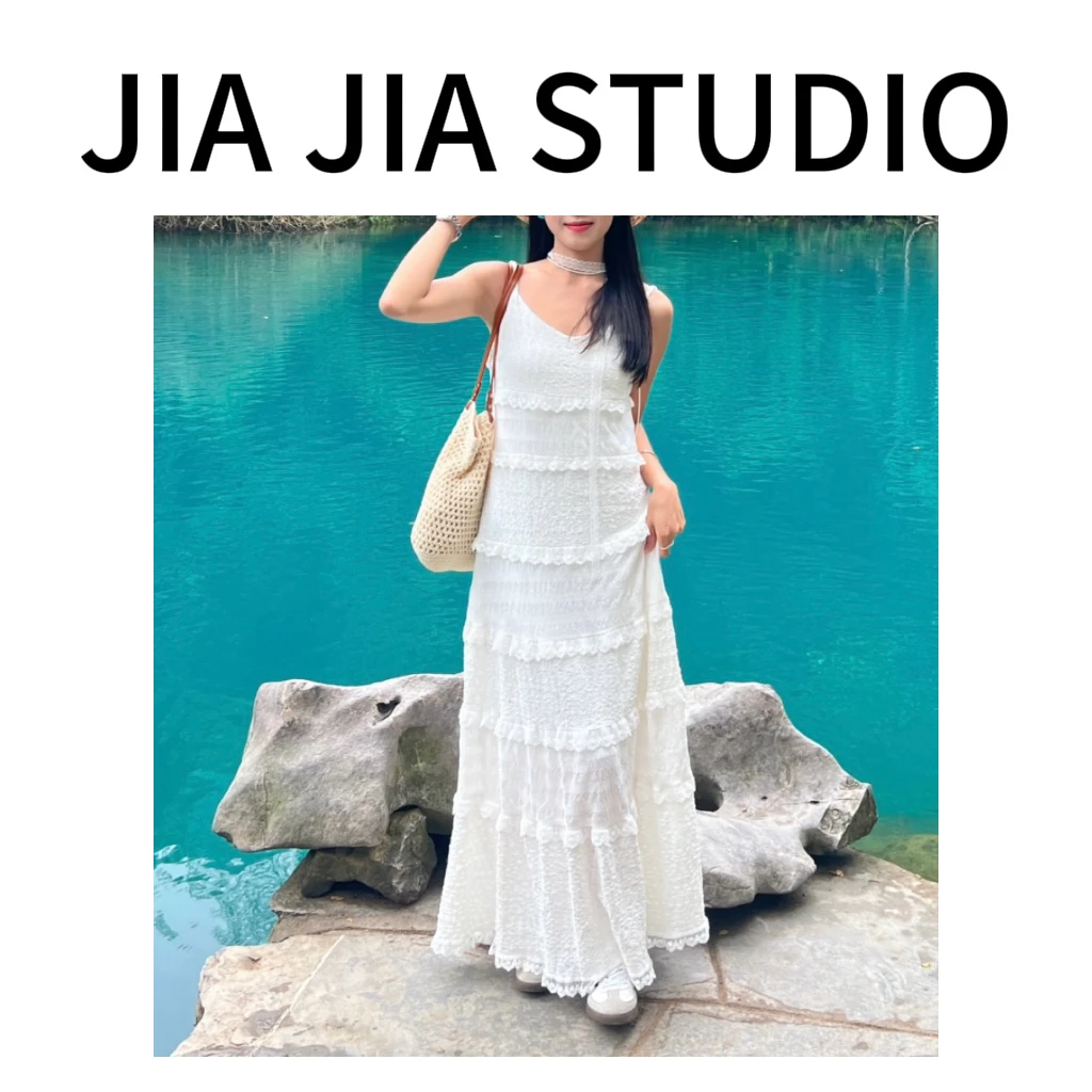 嘉嘉推荐#202【早春款】气质高级感蕾丝蛋糕连衣裙