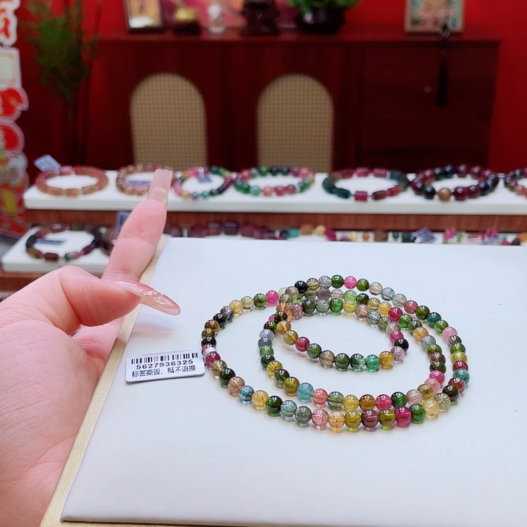 碧玺未镶嵌手串多样性发其一