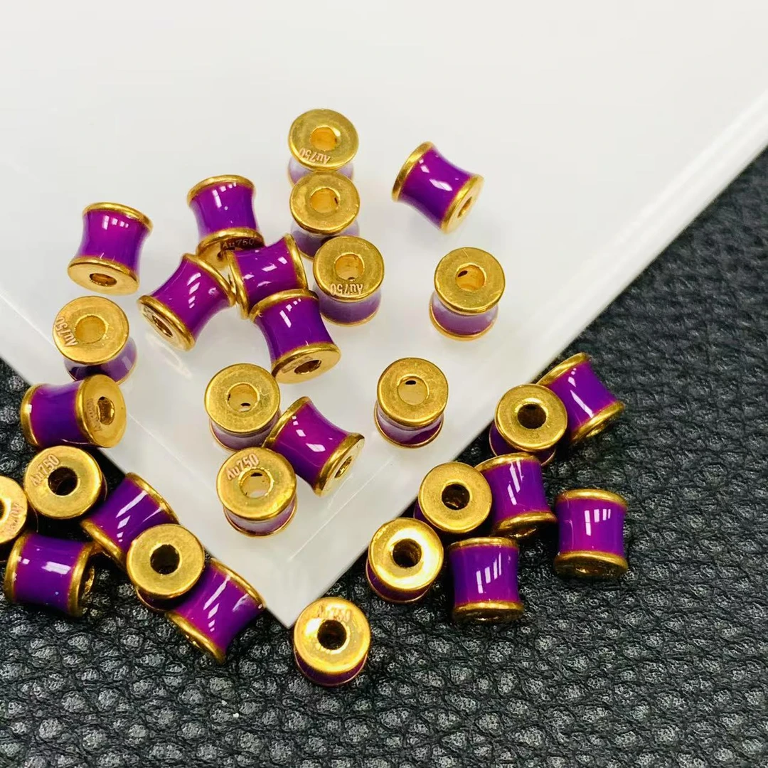「戴琴珠宝」YZ4080-18K金4.8mm左右紫色配件-JS(多样性发其一)