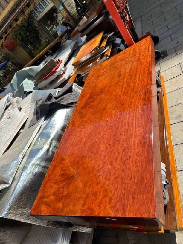 巴花 水波纹 茶桌 大板茶桌