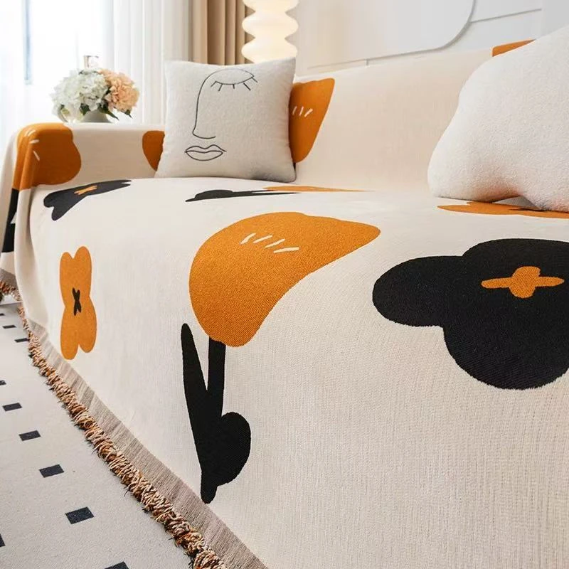 【郁金香】轻奢简约防滑沙发巾加厚加密网红简约沙发垫防猫抓防尘