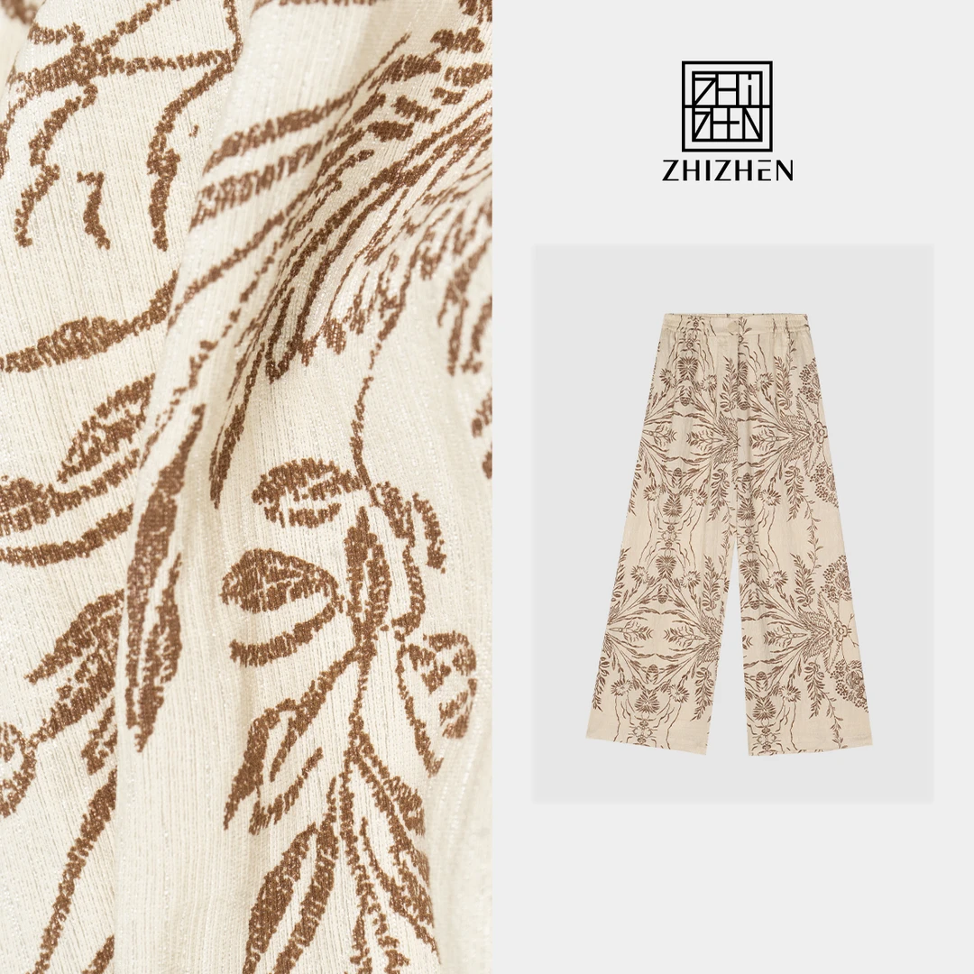 夏季新款繁花休闲直筒长裤【旭阳】