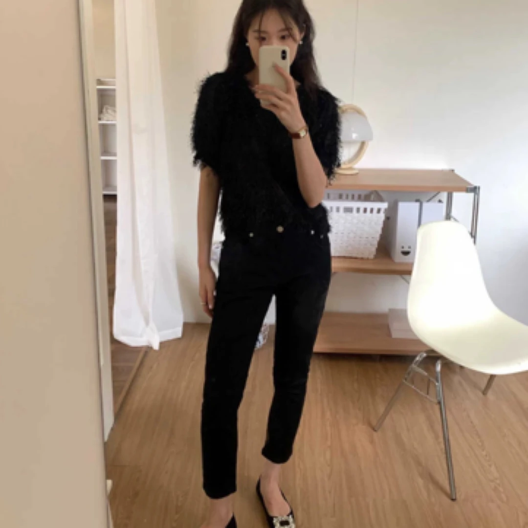 封神靴裤加厚绒黑色牛仔裤女高腰显瘦弹力紧身小脚裤