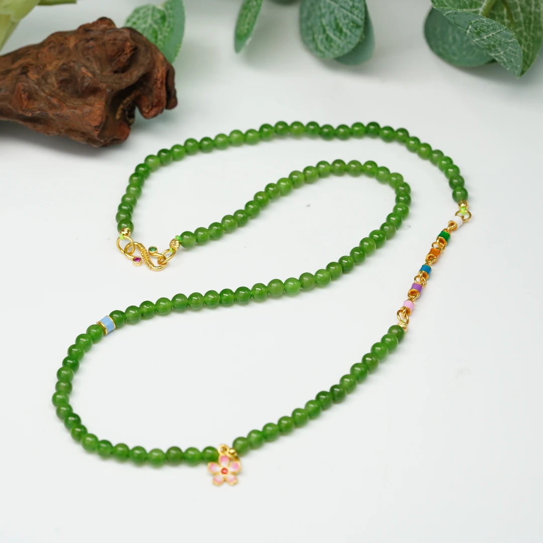 【小北好物】和田玉DIY项链约3.5mm+【多样性发一件】-17QH13X511