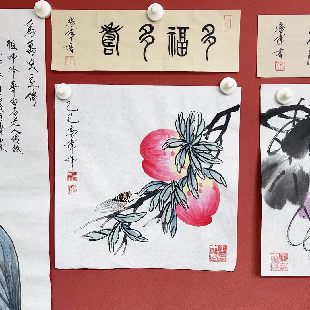 国画冯伟老师亲笔手绘国画作品慧