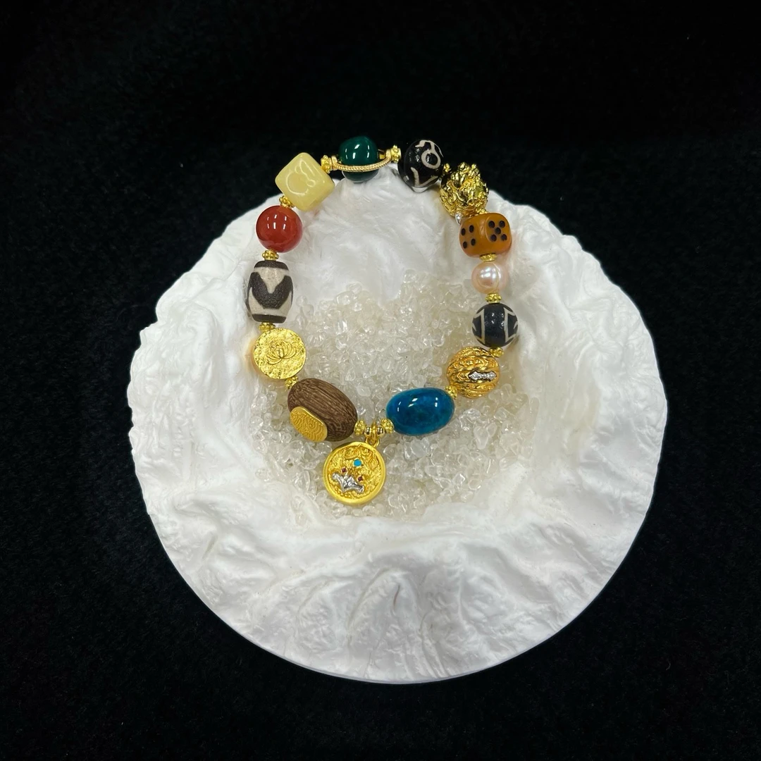 合金手链 「Richer」灰灰-11293109设计款藏式尼泊尔风格手串