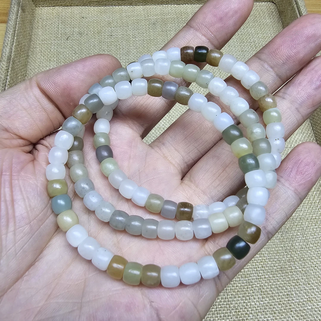 和田玉新疆叶城县多宝珠子老型珠多样性发一条